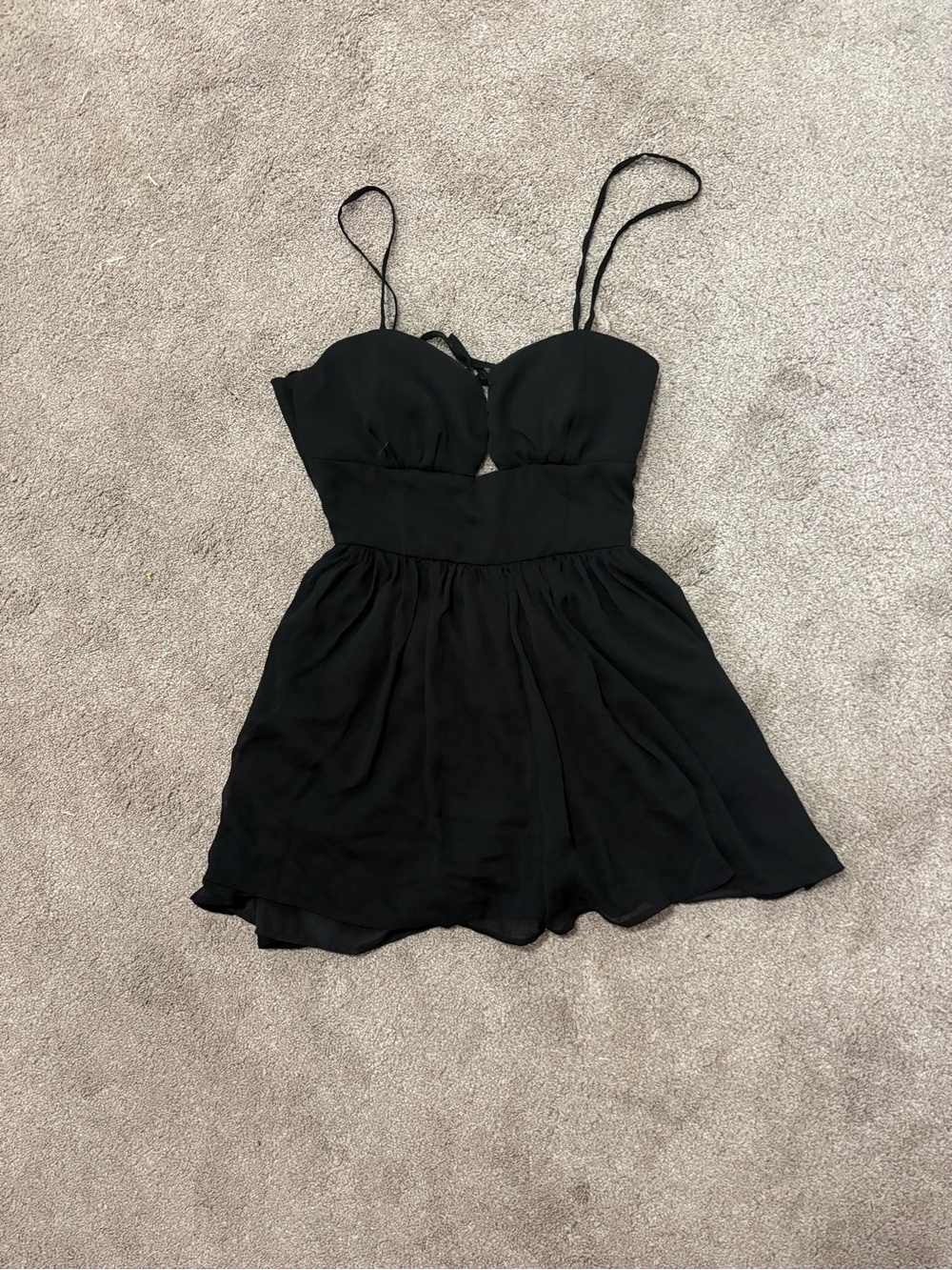 Black Spaghetti-Strap Romper